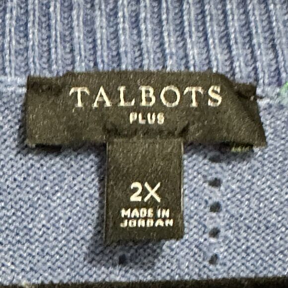 Talbots Cardigan Sweater Women's Plus Size 2x Striped Button Up Stripe - Picture 3 of 9